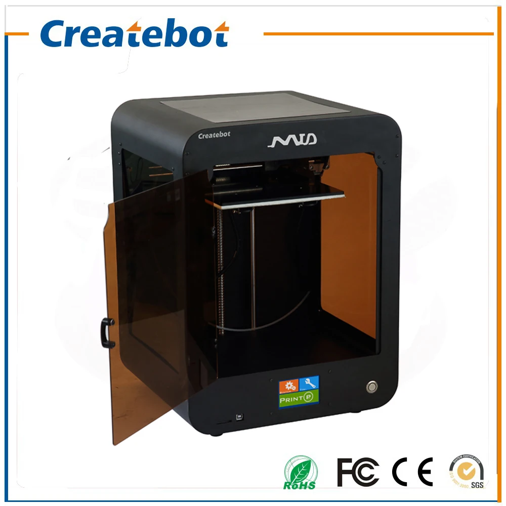  Personal 3d printer Fully Assembled Createbot Mid 3d printer kit 205*205*250mm Build Size 3D Printer With Free Filaments SD Card 