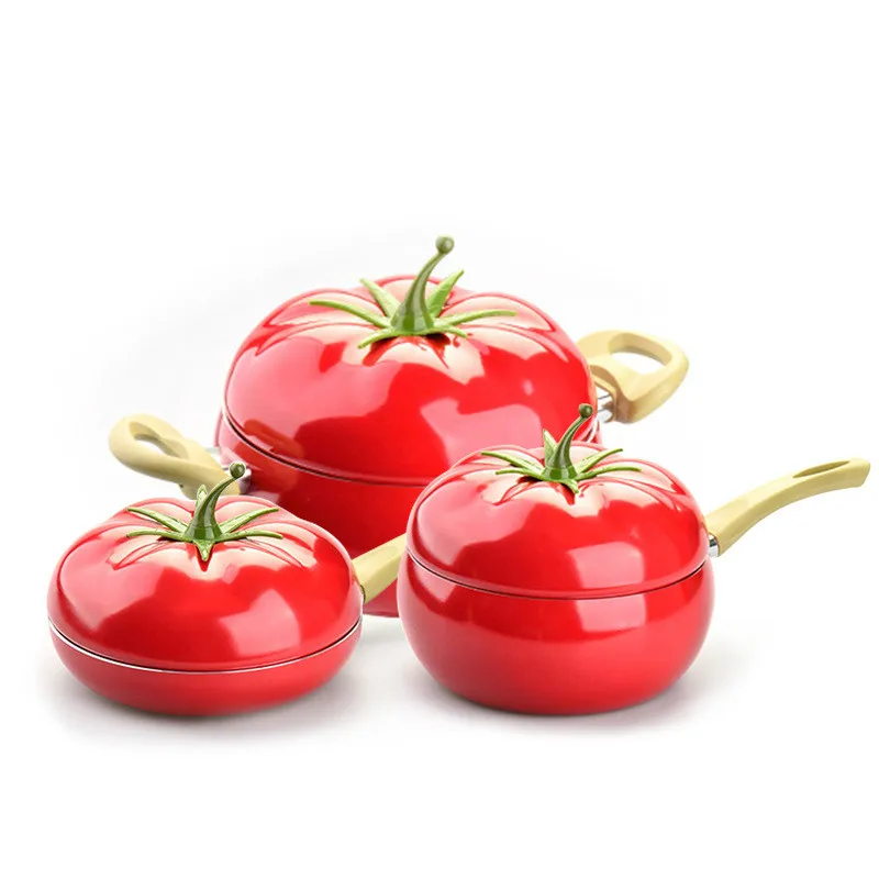 

Hot Sale Fruit Frying Pan Cooking Pot Color Saucepan Ceramic Pan Grill Pan Induction Cooker Gas Aluminum Cookware Drop Shipping