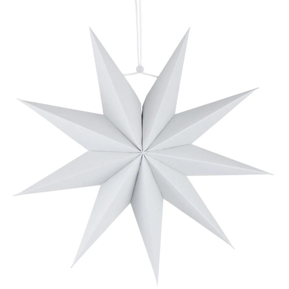 1 шт. 30 см Мода девять-конечная звезда бумажное подвесное украшение для дома для детской комнаты вечерние классный Декор - Цвет: Белый