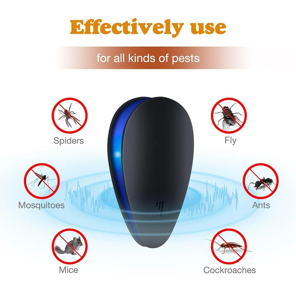 

Ultrasonic Pest Repeller Electronic Repellent Rat Mouse Spider Insect Anti Moles Mosquito Killer Mouse Cockroach Rat Pill Bugs