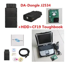 DA-Dongle J2534 интерфейс SDD устройство VCI для Jaguar& Land Rover диагностический инструмент+ программное обеспечение+ CF19 Toughbook ноутбук готов к работе