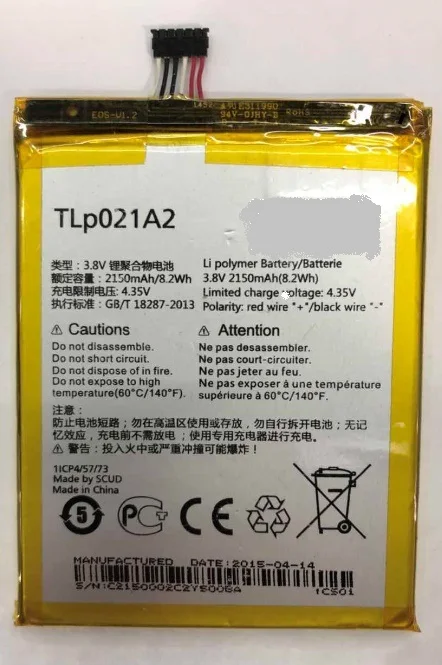 Аккумулятор 3 8 в 2150 мАч TLp021A2 для Alcatel Idol 2S / 6050Y /6050A 6050F TCL S830U S838M | Мобильные телефоны