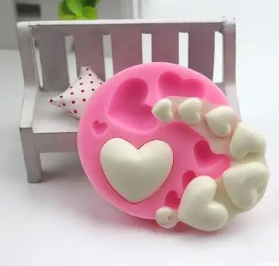 

DIY bakeware eight love shape food grade liquid silicone mold fondant cake decorating mold