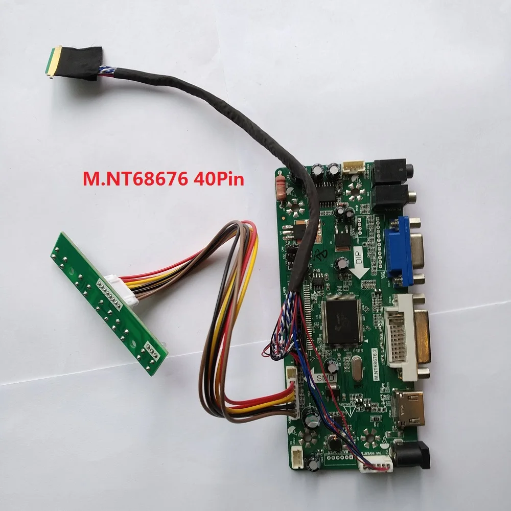 Комплект для LP156WD1(TL)(D5) конвертер-Переходник VGA DVI HDMI lcd 1600X900 LVDS 40pin панель экран монитор M. N68676 15," плата контроллера светодиодный DIY