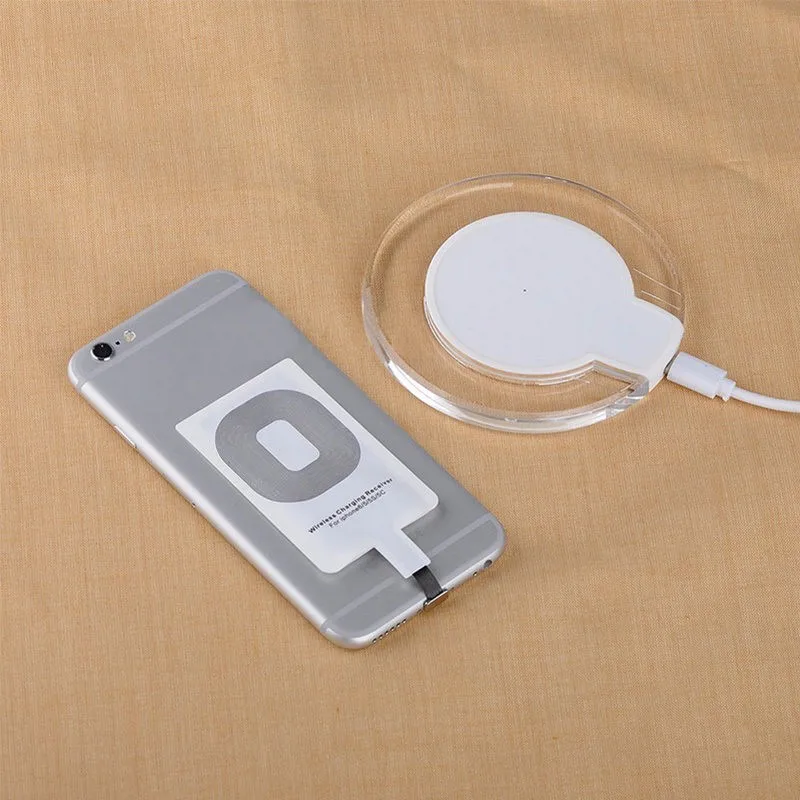 Настольная Qi Беспроводная зарядная панель с быстрым беспроводным зарядным приемником для iPhone 8/7/6/6 S/5/5s/5 Plus