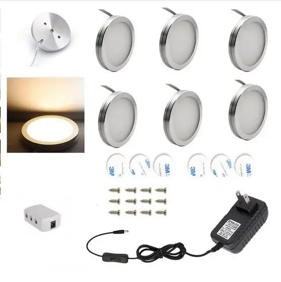 

4/6/8PCS LED Under Cabinet Light 12V 2.5W Kitchen lights bar lamp with Switch Home wardrobe Lamp Showcase Lamps Decoration