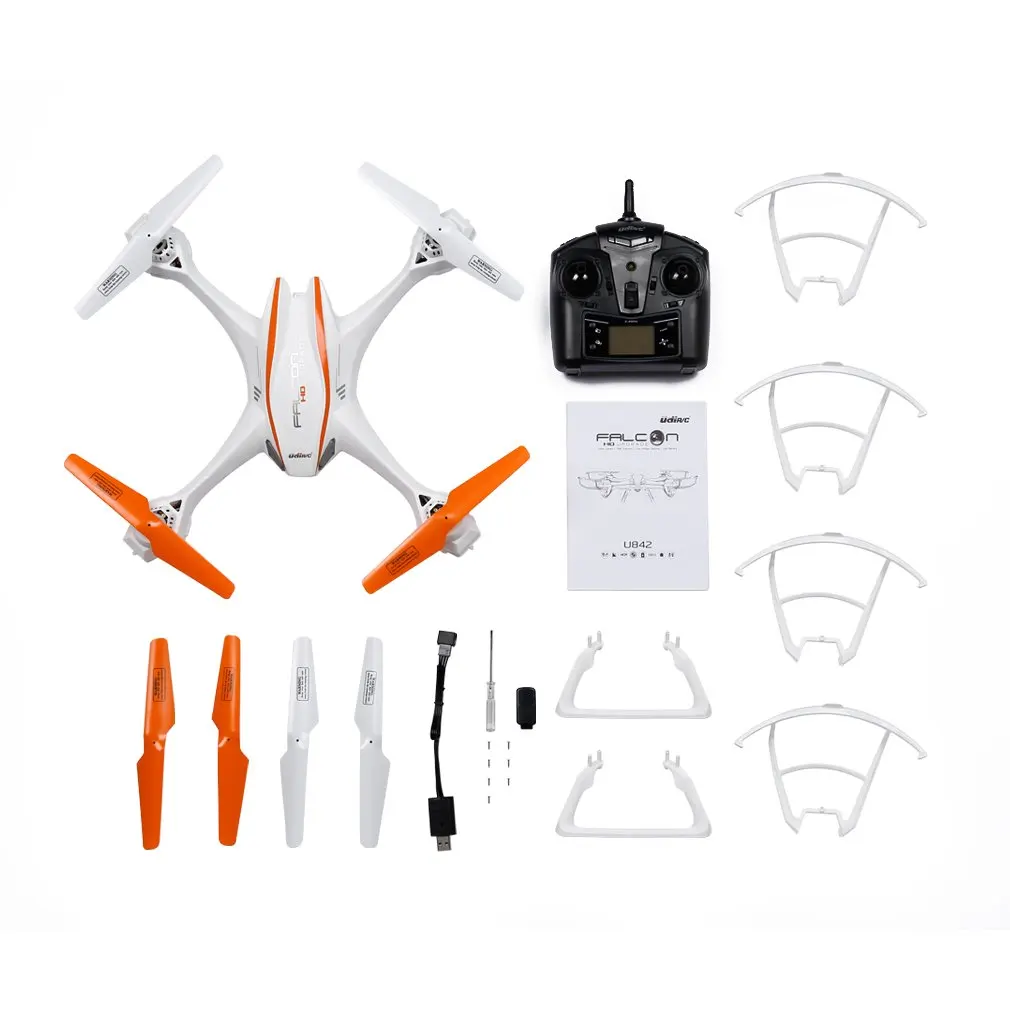 

1Set White 2.4 GHz 6 Axles GYRO HD 1280*720 4 Channel Quadcopter For RC UDI U842