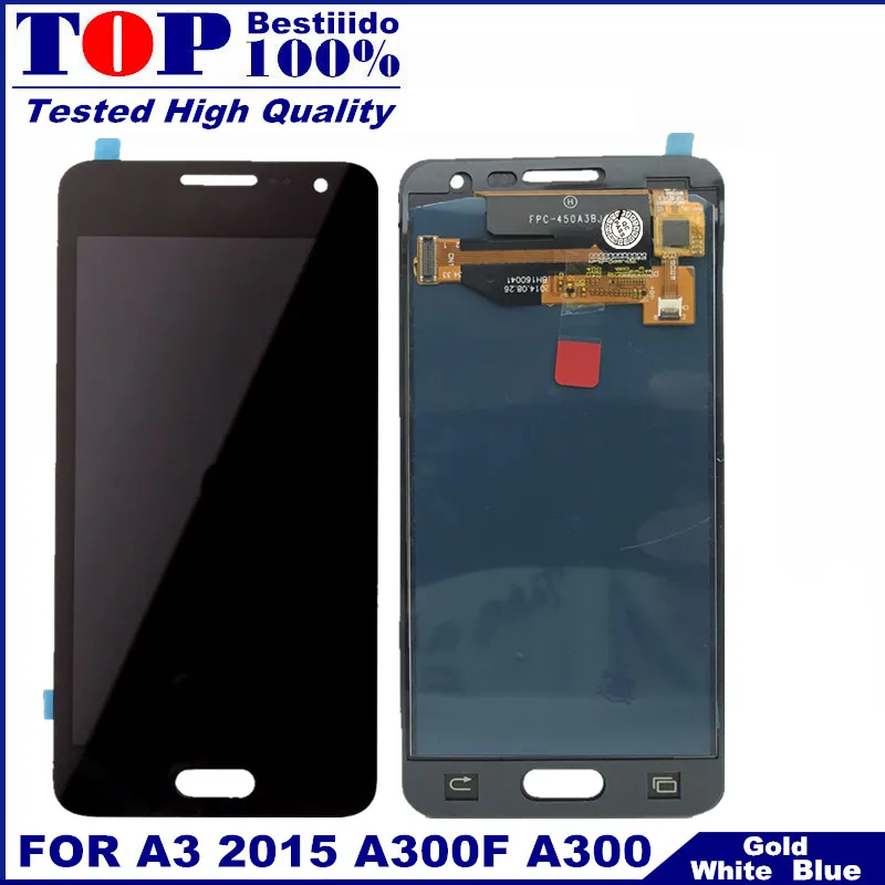 

Tested High Quality A300 LCD Screen For Samsung Galaxy A3 2015 A300 A300F A300H LCD Display Touch Screen Digitizer Assembly