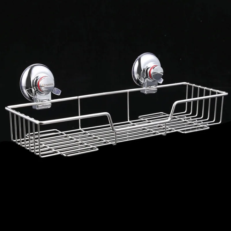 Stainless Steel Bathroom Shelf Suction Cups Vacuum Suction Bathroom