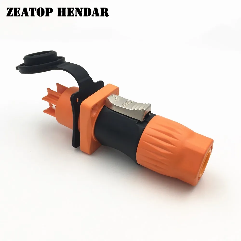 

4Sets Waterproof 3Pin PowerCon Stage Light Power Plug and Socket 250V AC/DC 20A IP65 Powercon Connector Speaker Chassis Adapter