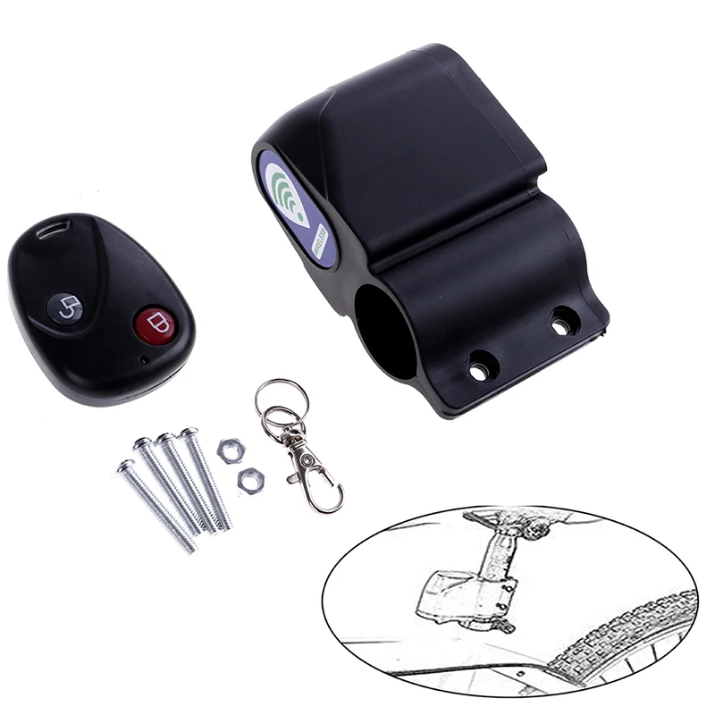 Anti-theft Bike Lock Cycling Security Wireless Remote Control Vibration Alarm Bicycle Anti-Theft HOT | Спорт и развлечения