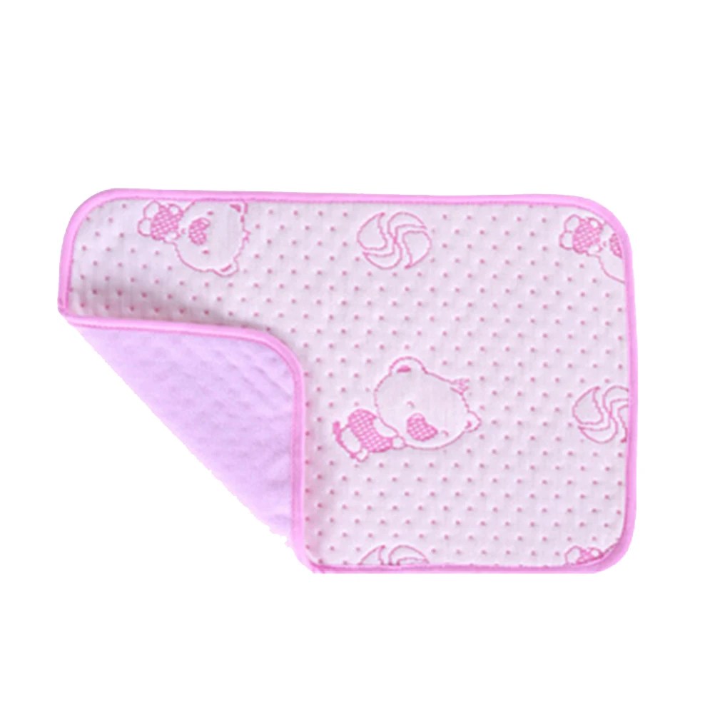 pink 30x40cm Детская мозаика пеленка для новорожденных, водонепроницаемая детская кроватка, водонепроницаемая хлопковая вставка для подгузников, пеленальный коврик для кроватки - Цвет: pink 30x40cm