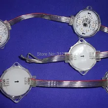 20 штук DC24V WS2821A DMX512 пиксельный модульный с прозрачной крышкой; 6 шт 5050 led внутри; 1,44 Вт; 42 мм диаметр