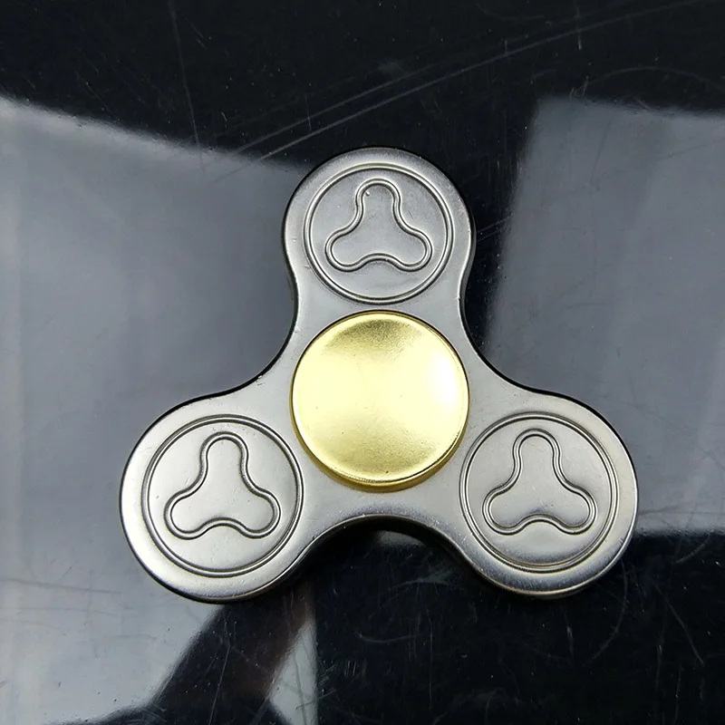 Rotate 4 Min Tri Fidget Hand Spinner Metal Triangle Torqbar Zinc Alloy Finger Toy EDC Handspinner Fidget Spinner Fast Toy SL52A