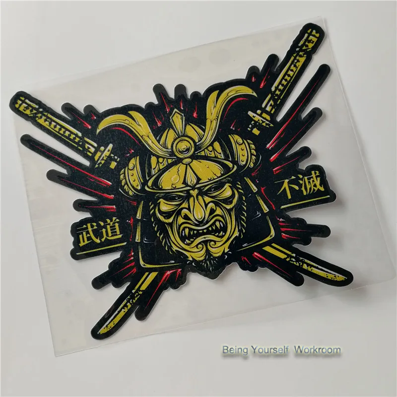 

yellow color retro Samurai Japan Ninja stickers Armor East car decals motorcycle racing stickers for dirt bikes ATV