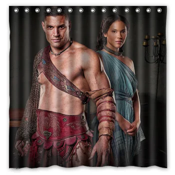 

Spartacus Blood and Sand Pattern Creative Bath Shower Curtains Bathroom Waterproof Polyester Fabric Shower Curtain 180x180cm