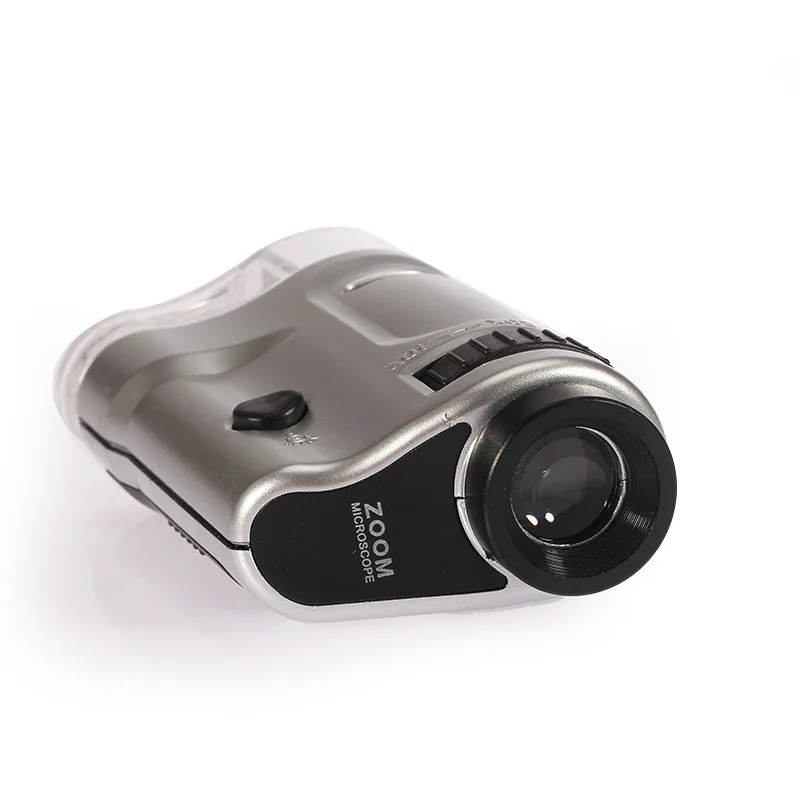 

Mini Portable Microscope Zoom 20X-40X Magnification Power Pocket Zoom Microscope Optics Lens With LED Light Mini Microscope