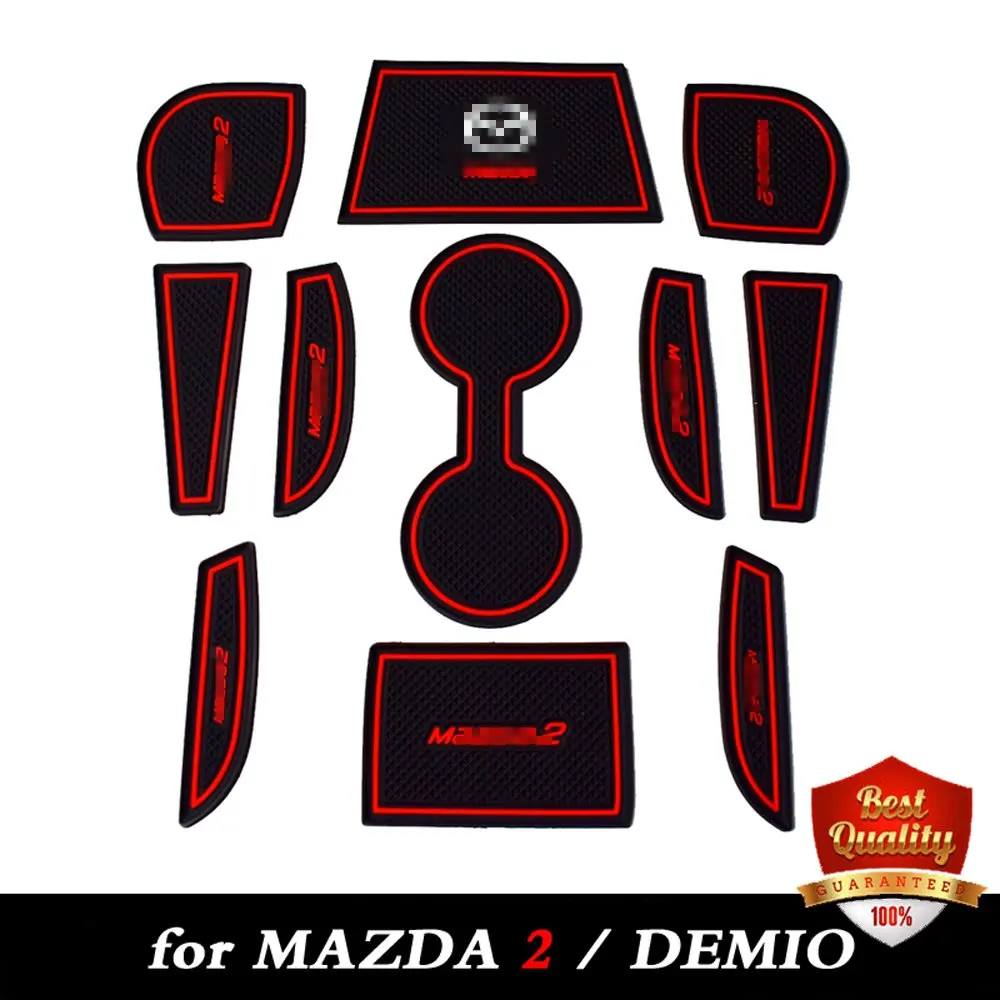 

Car Cup Mat Pad for Mazda 2 Gate Slot Pad Non-Slip Interior Door Pad Mat for All New MAZDA 2/DEMIO