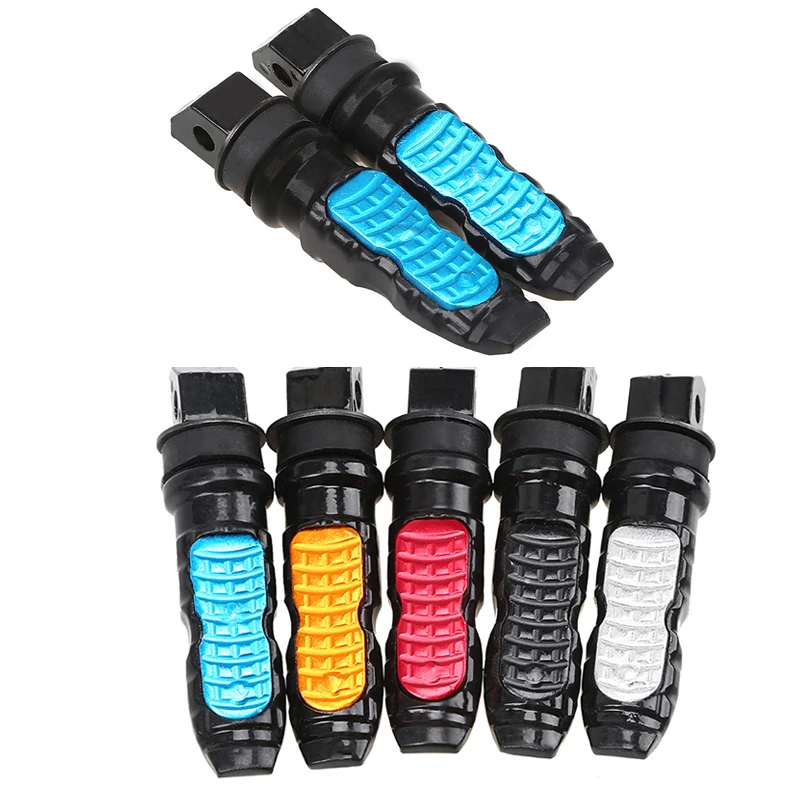 8mm Hole Aluminum Universal foot pegs Motorcycle footrests Passenger Rear Foot Pegs Pedal For