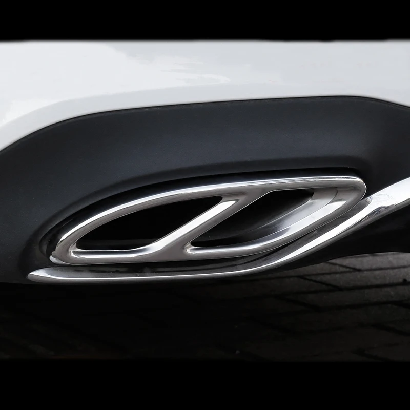Автомобильный Стайлинг AMG выхлопная крышка выходы хвост рамка отделка Аксессуары для Mercedes Benz A B C E класс GLC W205 W207 W213 W176 W246