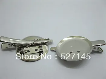 

100Pcs/Lot Badge Back With Hairclip Base 2 Usages 3.0cm Brooch Back Base free shipping