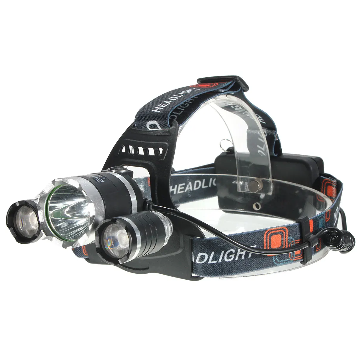 Jiguoor XM-L T6 светодиодный 5000LM Перезаряжаемые головной светильник фонарь для кемпинга, охоты, рыбалки налобный фонарь светильник по 18650 Батарея