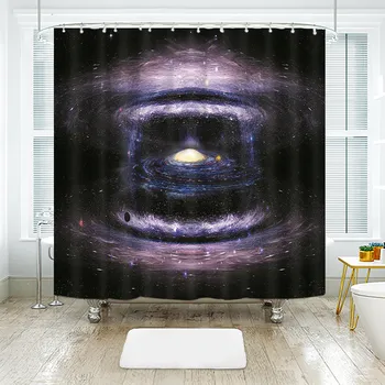 

Mysterious Universe Pattern 3D Space Starry Sky Shower Curtains Waterproof Thickened Bath Curtains for Bathroom Customizable