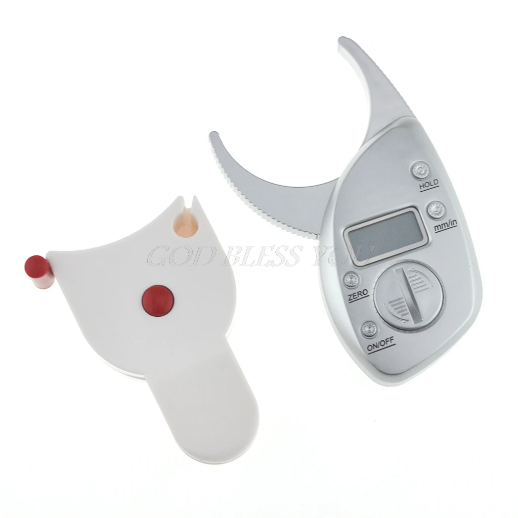 

Digital Body Fat Caliper + Waist Measuring Arm Hips Tape Measure Analyzer Kits