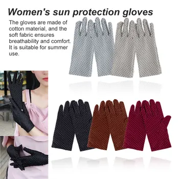 

1Pair Dot Fashion Summer Drive Women Sun Protection Wrist Gloves & Mittens Dot Elastic Lady Girl Women's Gloves
