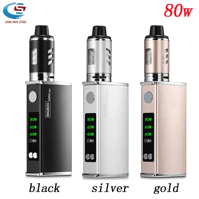 

Hot Electronic Cigarette 80W Adjustable vape mod box kit 2200mah 0.5ohm battery 3ml tank e-cigarette Big smoke atomizer vapor
