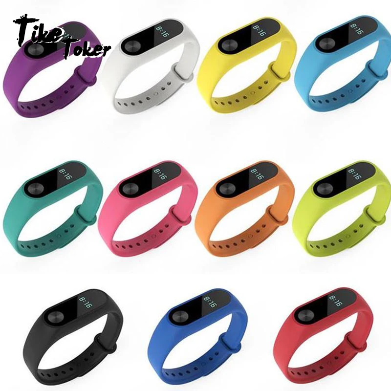M2 Цветной силиконовый ремешок для наручных браслетов, сменный ремешок для оригинальных mi band 2 Xiaomi mi band 2