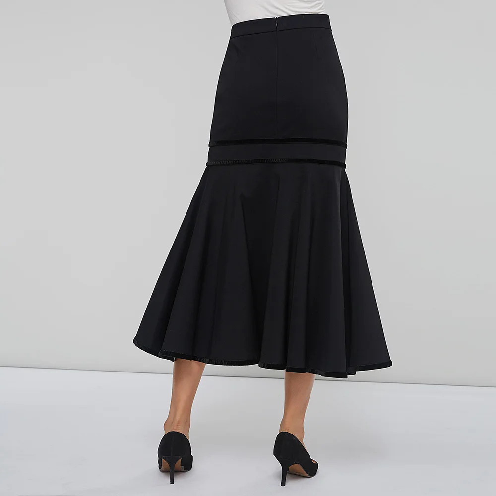 Rosetic готическая юбка-годе Женская Черная Труба шнуровка Ретро стиль Рок Асимметричная Нижняя Мода Готическая Женская юбка осень