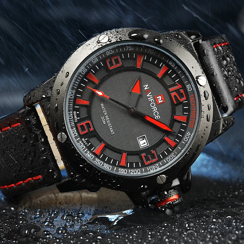 Naviforce Мужская Мода Кварцевые наручные часы Лидирующий бренд роскошные часы Для мужчин Водонепроницаемый Военная Униформа спортивный Часы часы Relogio Masculino