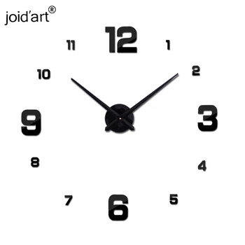 

New Clock Wall Clocks Reloj De Pared Modern Design Horloge Watch Large Decorative Quartz Living Room Acrylic Mirror Sticker