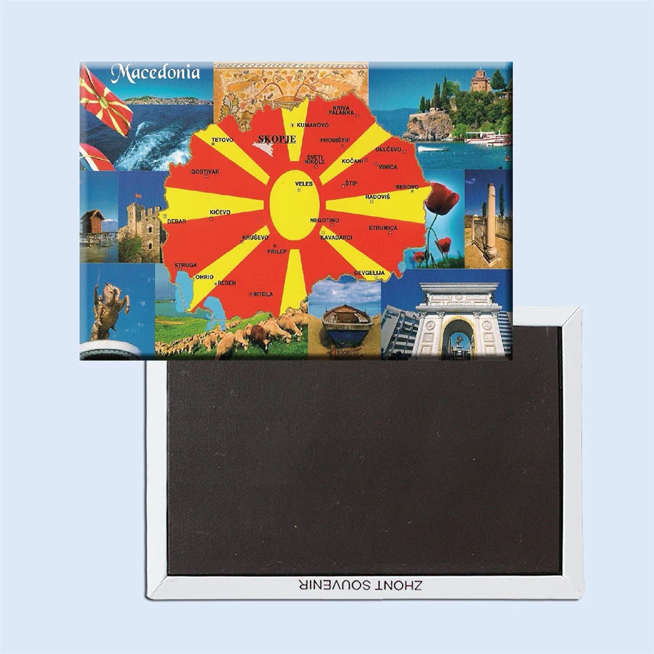 

Macedonia Magnet Postcards 20054 Tourist Memorabilia Gift Decoration Gift Photo Magnets 78*54mm