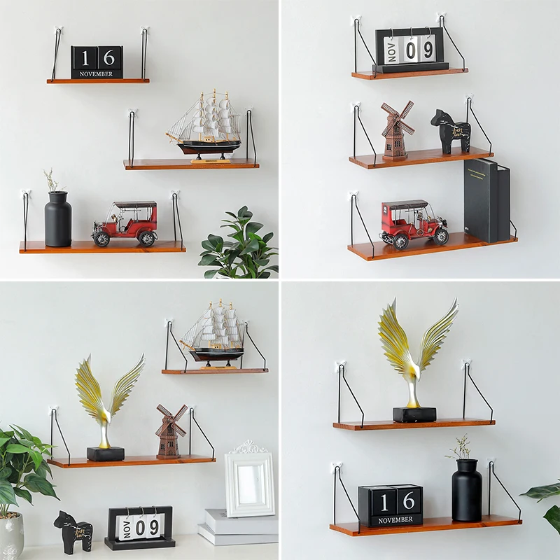 قوس رف تخزين خشب متين الحائط التقسيم الرف خزانة المطبخ دراسة المنزلية الاكسسوارات أصحاب