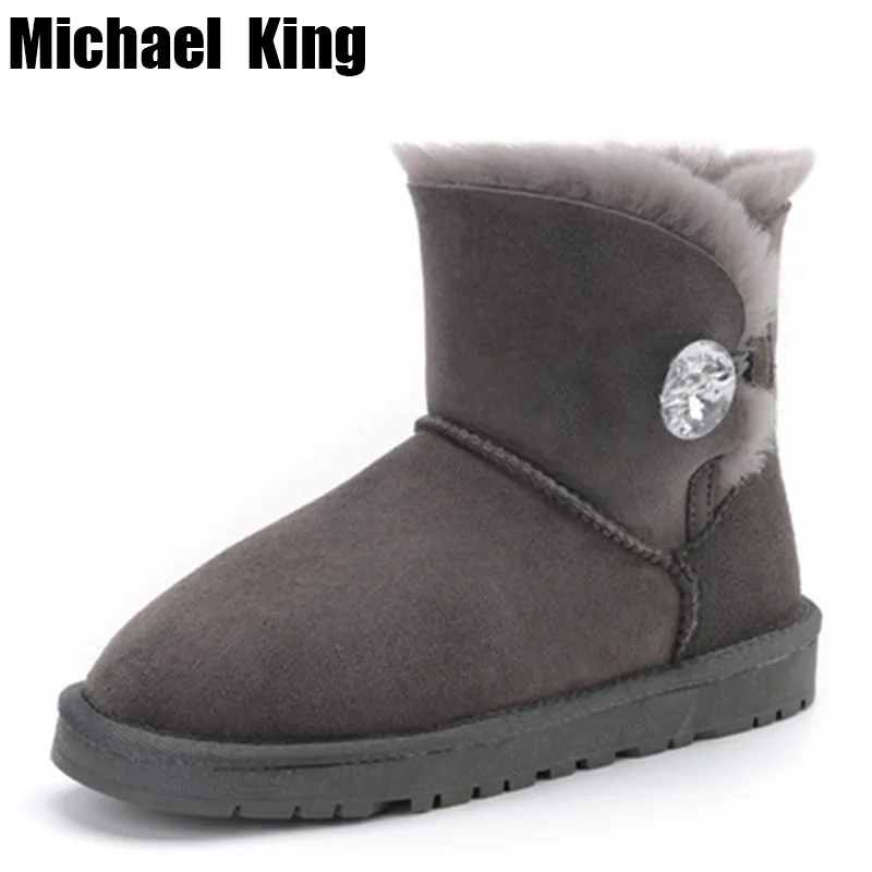 

Hot Sale New Brand Women Boots Genuine Sheepskin Leather Snow Boots 100% Natural Fur Ankle Boots Women winter Shoes