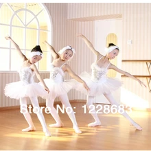 Детское элегантное Классическое Белое сценическое платье с Лебединым озером, балетная пачка, балетный костюм