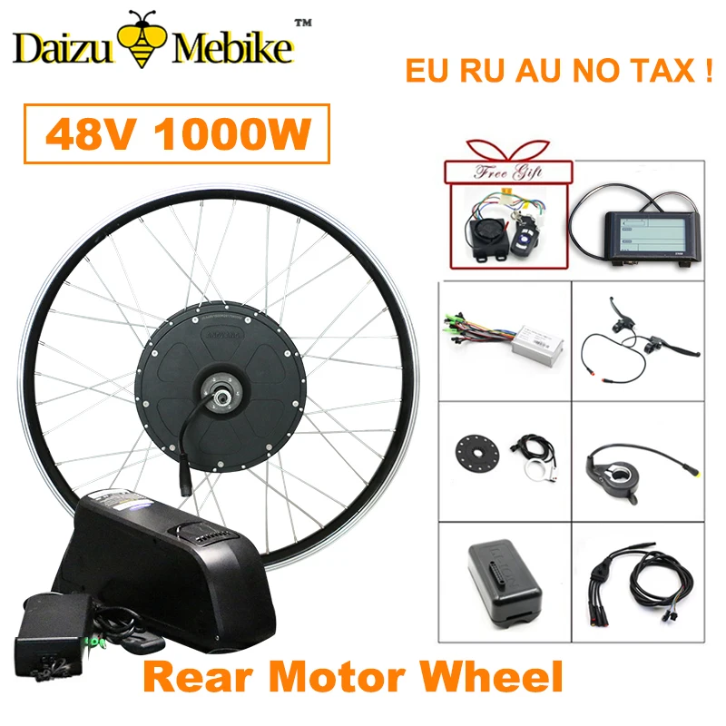 

48V 1000W Electric Bicycle Conversion Kit E Bike Kit SAMSUNG 48V 12A/LG 48V 16A Lithium Battery LCD Controller Ebike Accessories