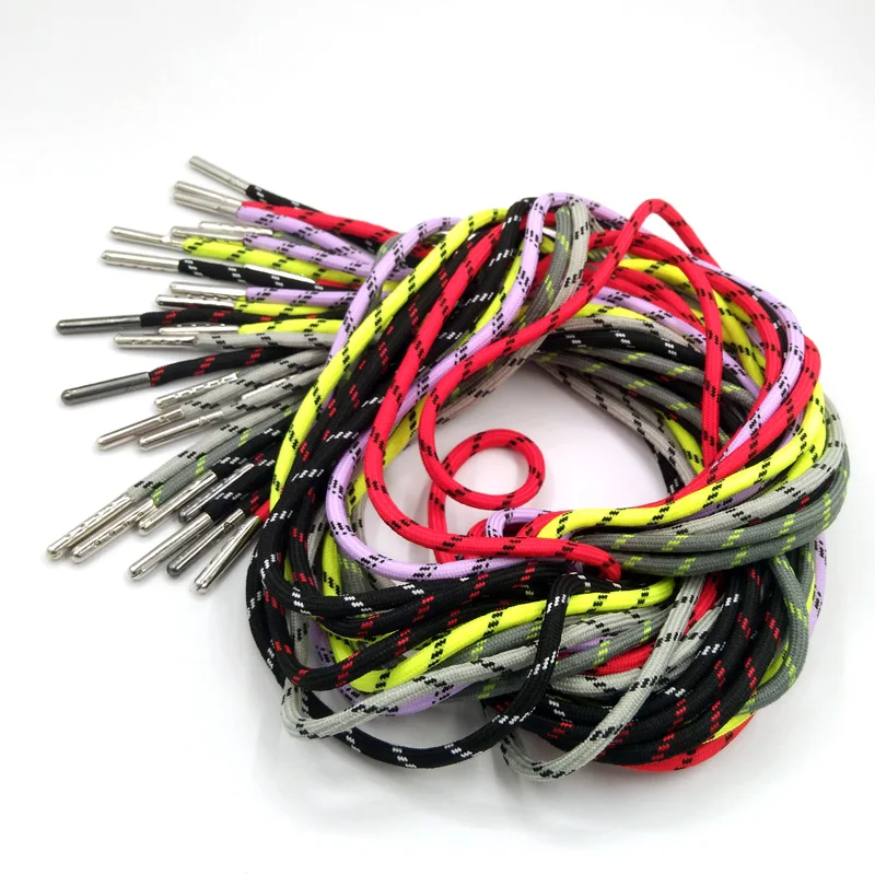 3Pairs Outdoor Sport Casual Round Shoelaces Sneaker Shoes Laces Boots Athletic  String Unisex Rope Athletic Metal Head Shoelaces