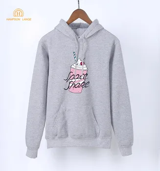 

Ice Cream Space Shake Korean Hoodies Women New Spring Autumn Kawaii Sweatshirt Women's K-pop Gray Fleece Hoodies Harajuku S-XXL