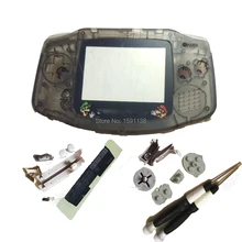 Горячий прозрачный черный цвет полный комплект Корпус Замена для GameBoyAdvance корпус с ограниченным Mars Bros объектив GBO DMG игровая консоль
