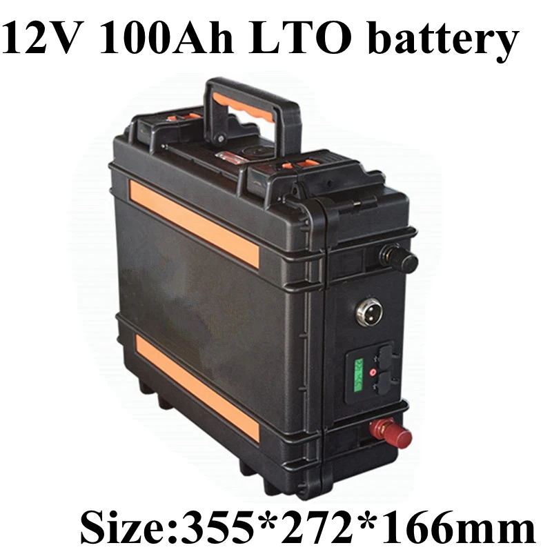 Литиевая батарея 12v 100Ah 50Ah с ABS чехол LTO Быстрая зарядка Портативный энергии мотор двигатель резервного питания+ 10A зарядное устройство