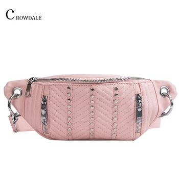 

CROWDALE waist bag for women belt chest female girls ladies shoulder bag high quality waist pack female fanny packs new fashion