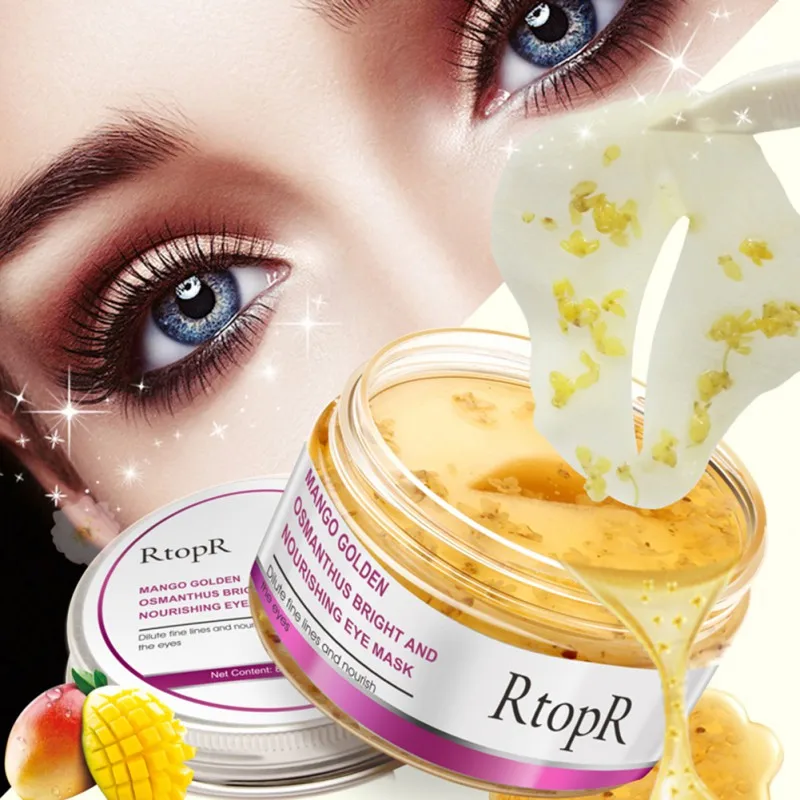 

40Pcs/Box Eye Mask Mango Golden Osmanthus Bright Nourishing Skin Care Anti-Puffiness Dark Circle Anti-Aging Treatment Eye Masks