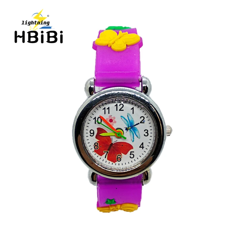 HBiBi Fashion Colorful Butterfly dragonfly Watches Children Watch Kids girls gift bee Casual Clock Child Watch 1