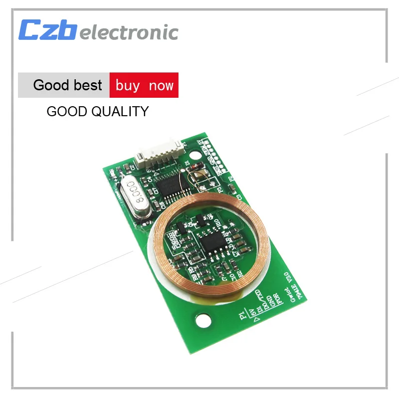 

RFID Reader Wireless Module UART 125KHz Card Reading EM4100 8CM DC 5V for Arduino