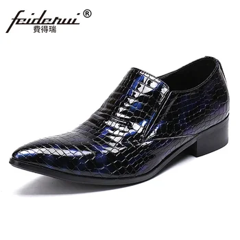 

Plus Size New Arrival Pointed Toe Man Formal Dress Wedding Loafers Patent Leather Italian Men's Banquet Party Shoes SL320