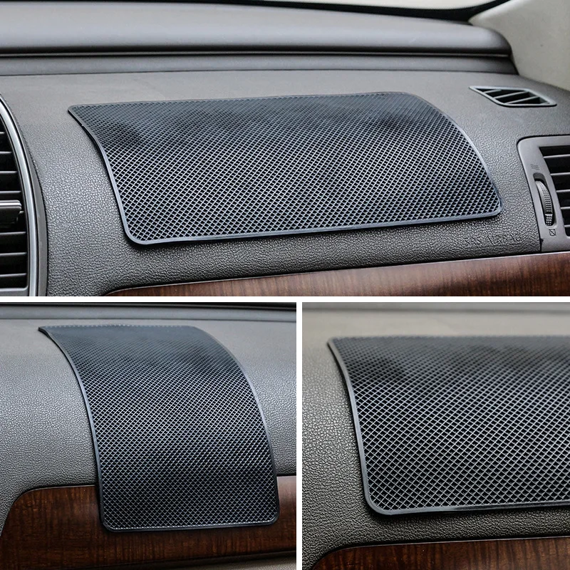 

New large grid mat car dashboard fixed gel pad mobile phone coin sunglasses bracket non-slip adhesive pad car gadget 27*15cm