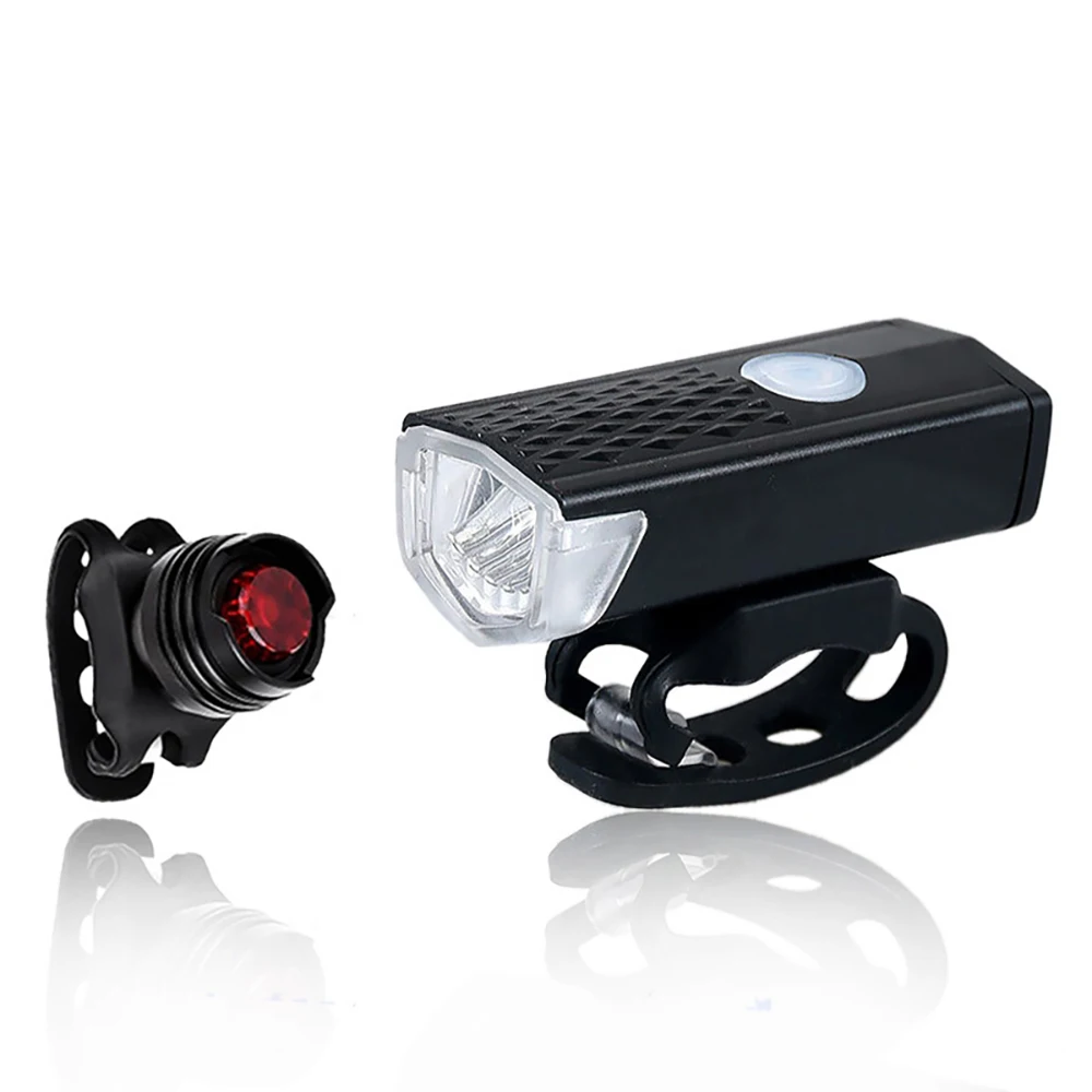 Bike Light USB Rechargeable 300 Lumens Bicycle Lamp Front Headlightx Flashlight